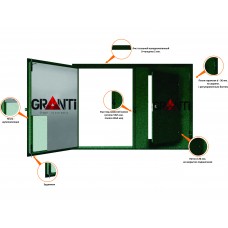 Гаражные ворота антивандальные №26 с калиткой