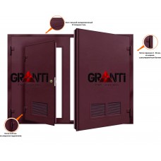 Гаражные ворота №16 с калиткой (вентилируемые)