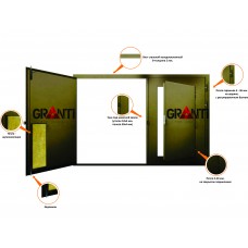 Гаражные ворота хаммерайт №18 с калиткой 