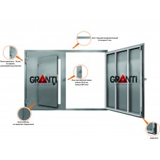 Гаражные ворота №2 с калиткой