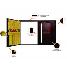 Гаражные ворота антивандальные №20 с калиткой
