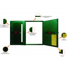 Гаражные ворота антивандальные №22 с калиткой 